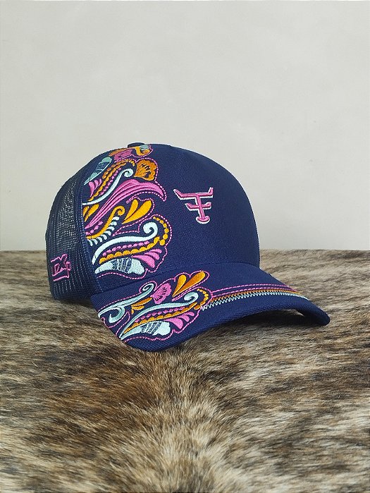 Boné Country Texas Farm Feminino Original Aba Curva Colorido