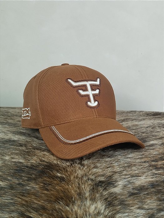 Boné Country Texas Farm Feminino Original Aba Curva Marrom