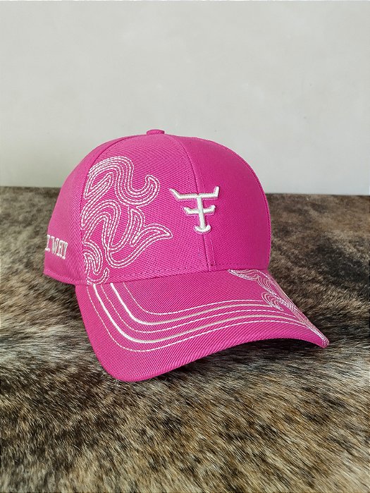 Boné Country Texas Farm Feminino Original Rosa Dragão