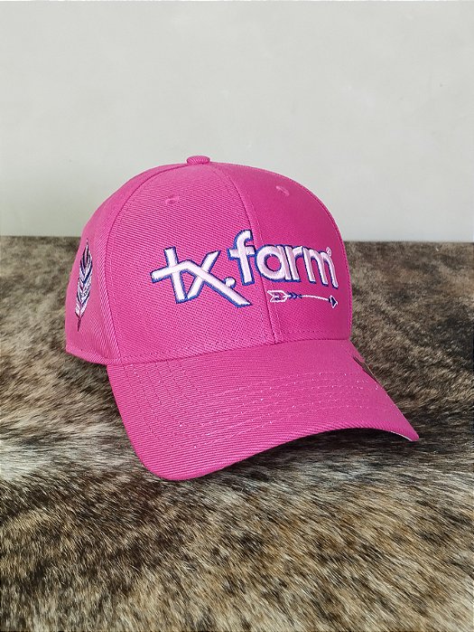Boné Country Texas Farm Feminino Original Rosa Pena