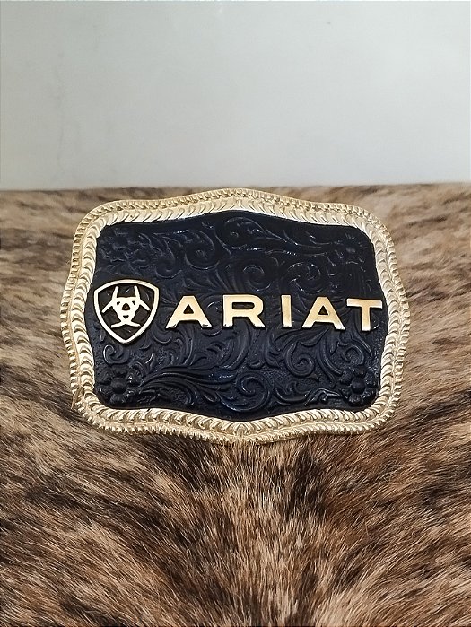 Fivela Ariat Country 11cm Western Premium Quadrado Preto
