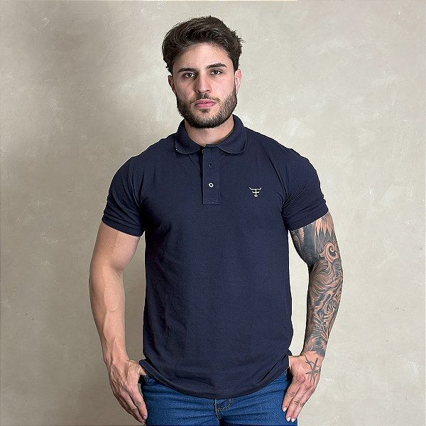Camiseta Texas Farm Polo Masculina Original Azul Marinho
