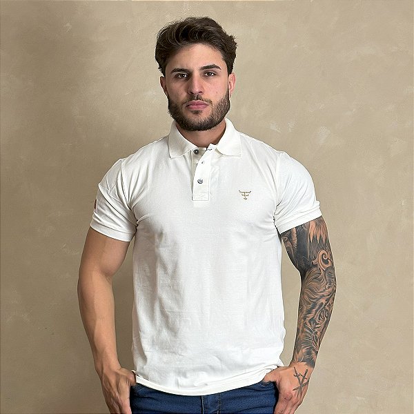 Camiseta Texas Farm Polo Masculina Algodão Original Branca