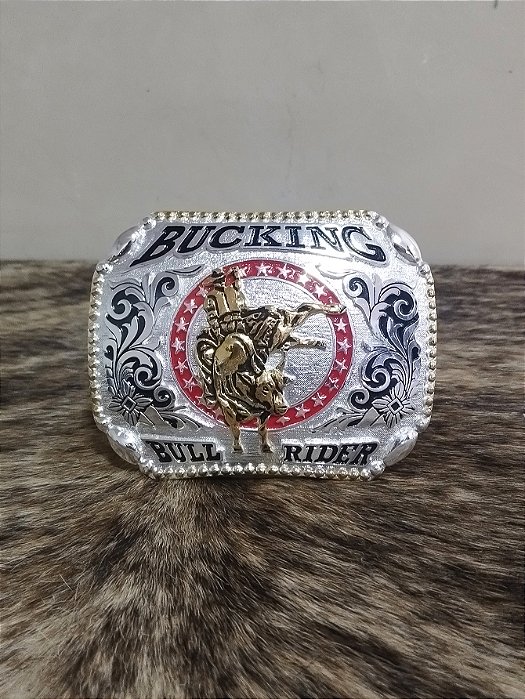 Fivela Cowboy Country Bull Rider Master Cromada Rodeio