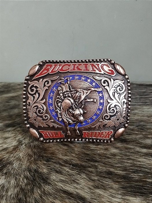Fivela Master Bucking Bull Rider Cowboy Country Bronze