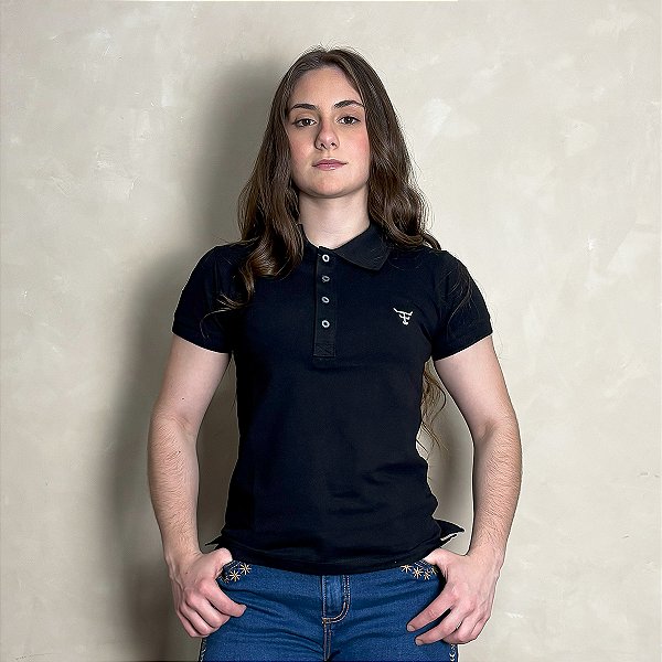 Camiseta Texas Farm Polo Feminina Original Premium Preto