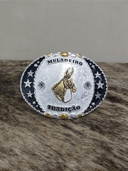 Fivela Muladeiro Cowboy Brand Master Country Oval Rodeio Top