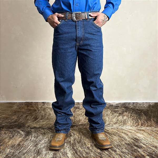 Calça Country Jeans Masculina Cowboy Rodeio Texana Grossa