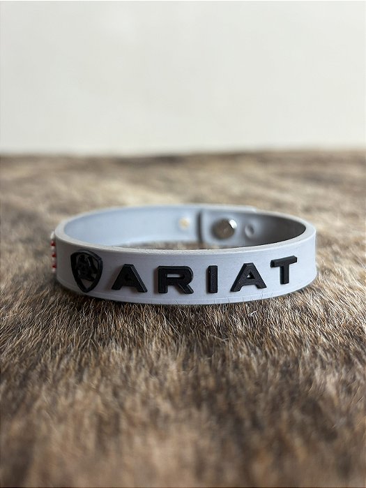Pulseira Country Silicone Ariat Farm Cinza Texas Premium