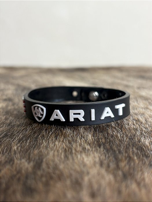 Pulseira Country Silicone Ariat Preto Texana Agro Premium