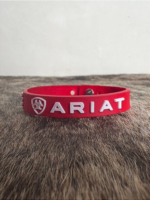 Pulseira Country Silicone Ariat Vermelho Premium Western Top