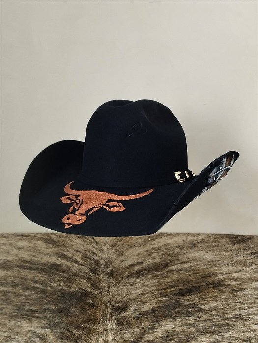 Chapéu Country Pralana Arena New Aba 11 Preto Personalizado