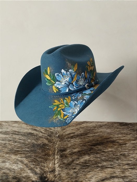 Chapéu Country Grafite Aba 10 Feltro Eldorado Personalizado