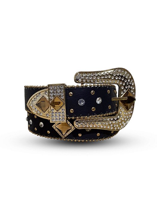 Cinto Feminino Country Brilho Strass Rodeio Bola Pedra
