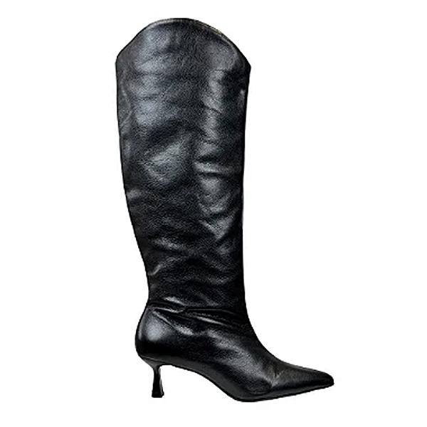 Bota Alice Couro Cano Longo Lohaz Preto