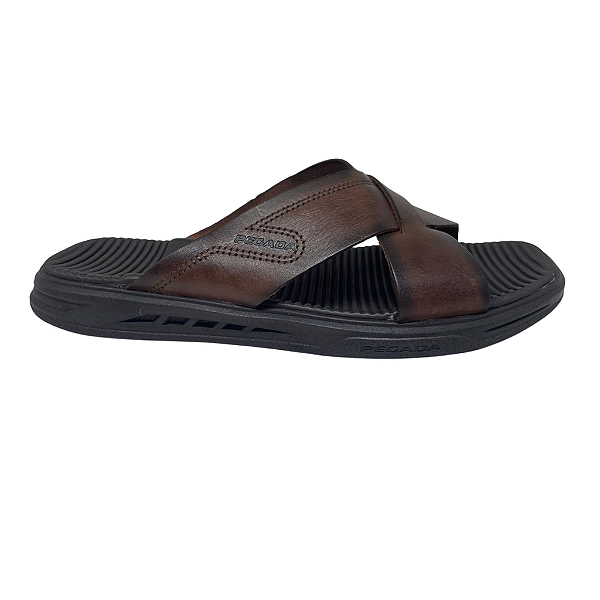 CHINELO COURO PEGADA PINHAO 134603-01