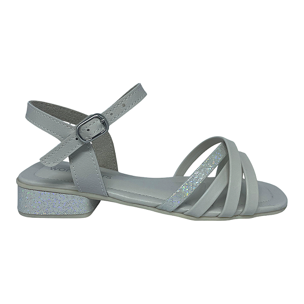 SANDALIA WORLD COLORS FLORATA OFF WHITE