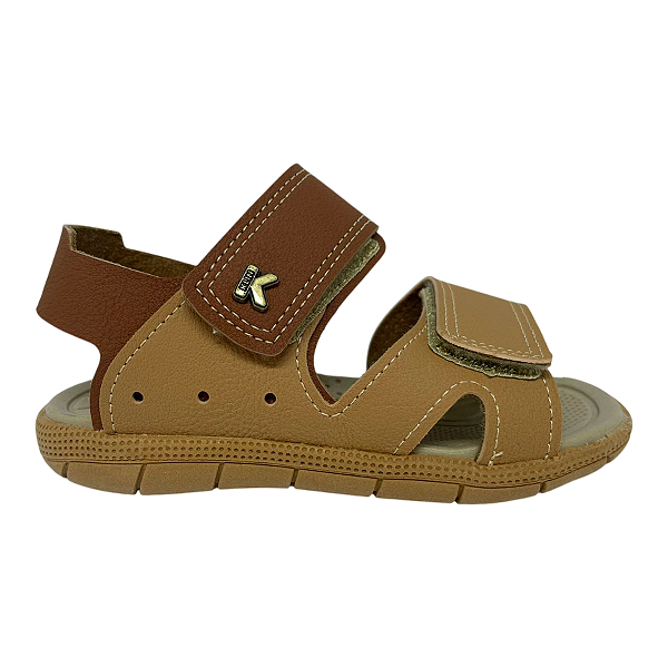 Sandália Infantil Klin Tic Tac Casual Cappuccino