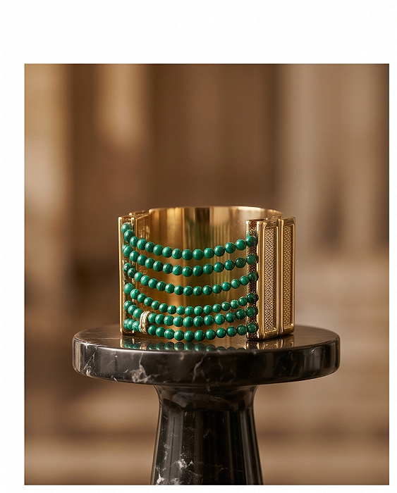 Bracelete com malaquitas