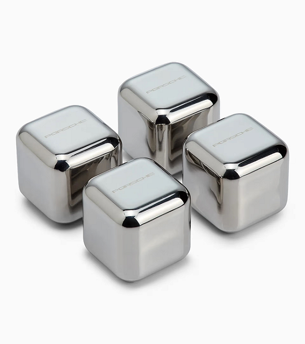 Conjunto de 4 Cubos de Gelo em Aço Inoxidável