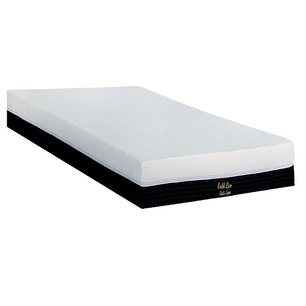 Colchão Solteiro Lukspuma Molas Ensacadas (188x88x25) Branco/Preto