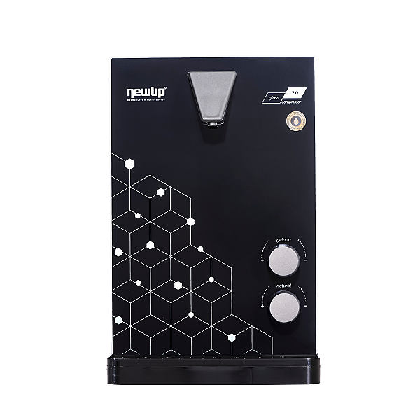 Purificador De Água Glass 110V Preto Compressor 2.0 New Up