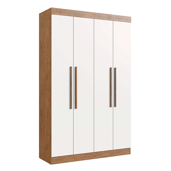 Guarda-Roupa Doripel Melbourne 4 Portas e 2 Gavetas 100% MDF – Off White/Nogueira