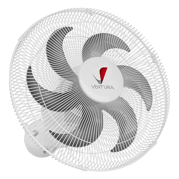 Ventilador de Parede Bivolt 50cm Branco Aço - Ventura