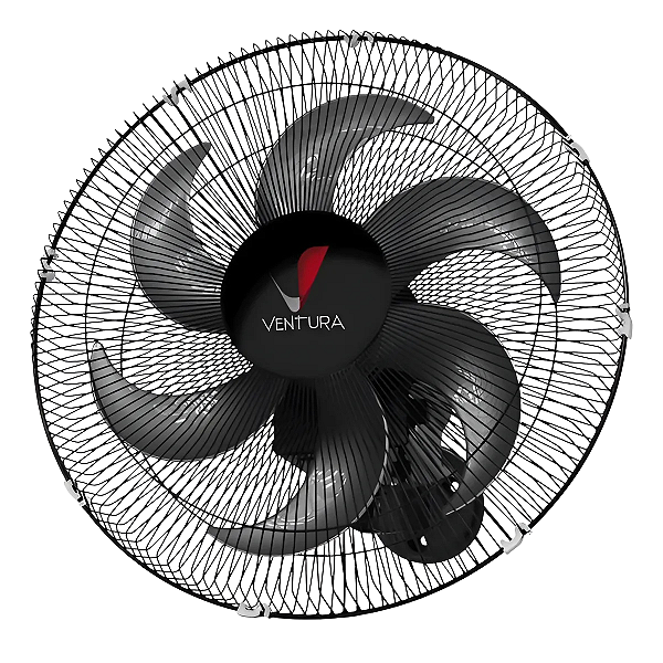 Ventilador de Parede Bivolt 50cm Preto Aço - Ventura