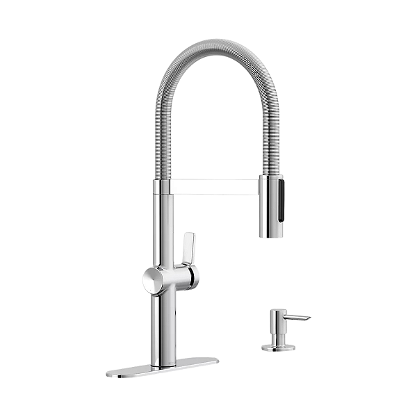 Torneira Misturador Kohler Koi Semiprofissional Monocomando c/ Ducha para Cozinha K-R26735-SD-CP Cromado Polido