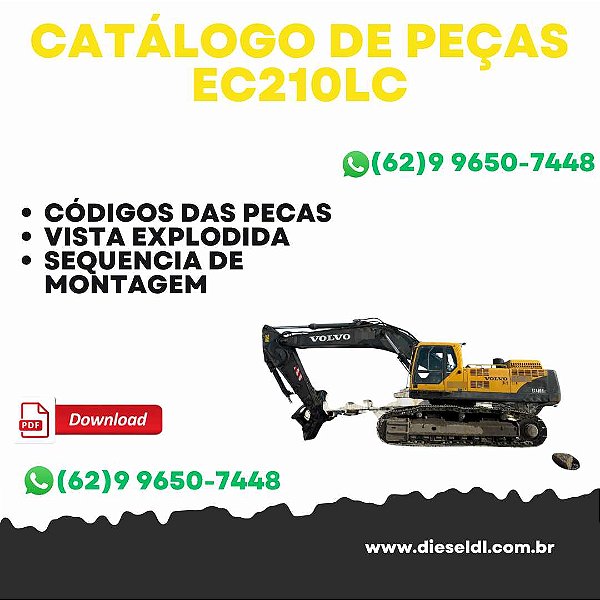 CATÁLOGO DE PEÇAS EC210LC ESCAVADEIRA  VOLVO