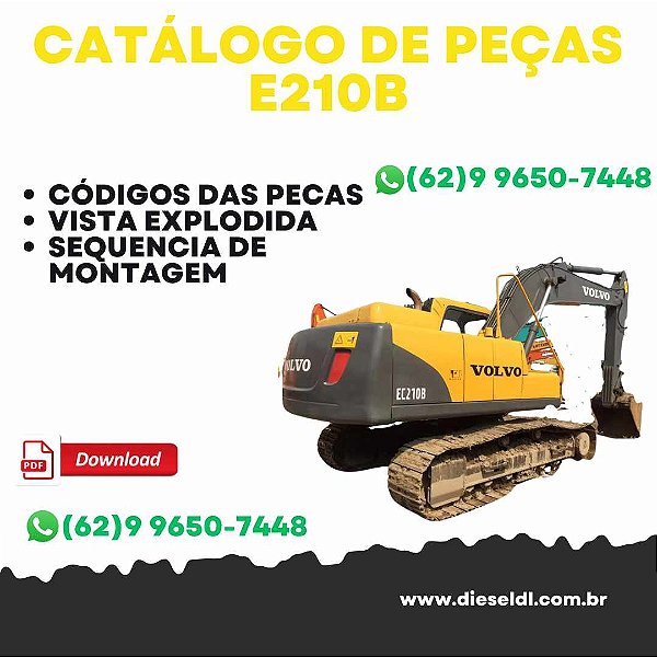 CATÁLOGO DE PEÇAS EC210B ESCAVADEIRA  VOLVO