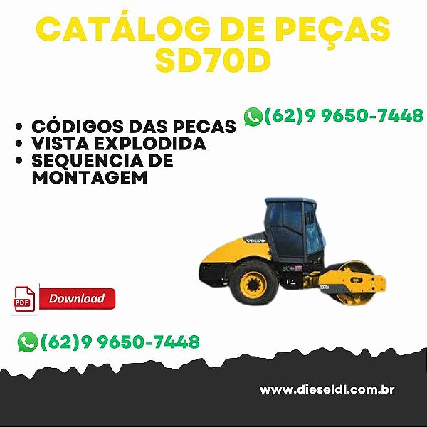 CATÁLOGO DE PEÇAS  ROLO COMPACTADOR SD70D VOLVO