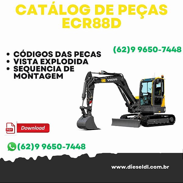 CATÁLOGO DE PEÇAS ESCAVADEIRA ECR88D  VOLVO