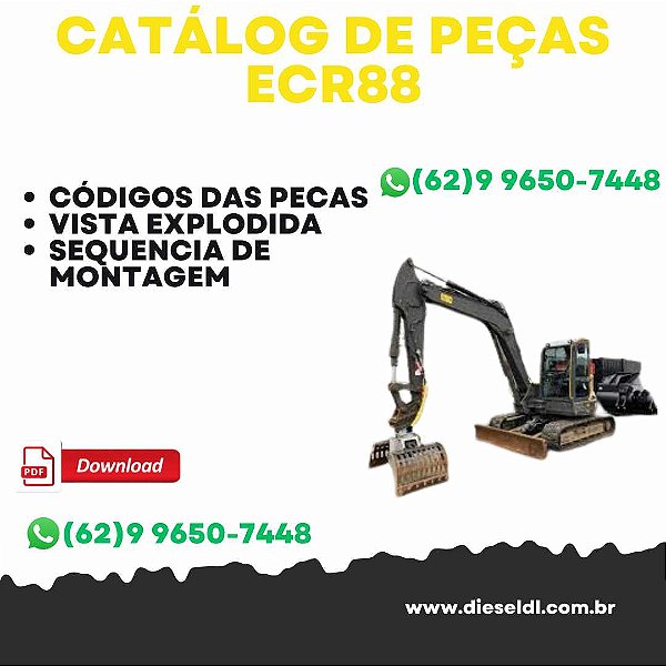 CATÁLOGO DE PEÇAS ESCAVADEIRA ECR88 VOLVO