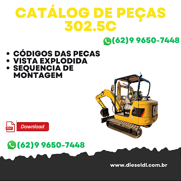 CATÁLOGO DE PEÇAS 302.5C MINI ESCAVADEIRA  CAT