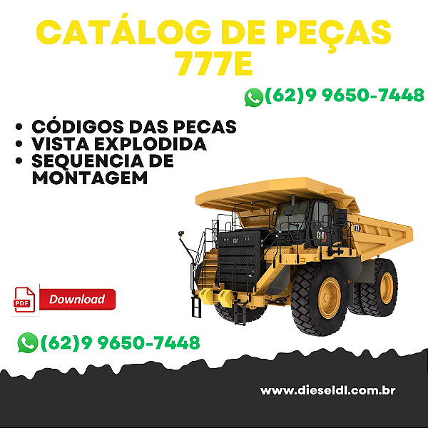 CATÁLOGO DE PEÇAS 777E CAMINHÃO FORA DE ESTRADA CAT