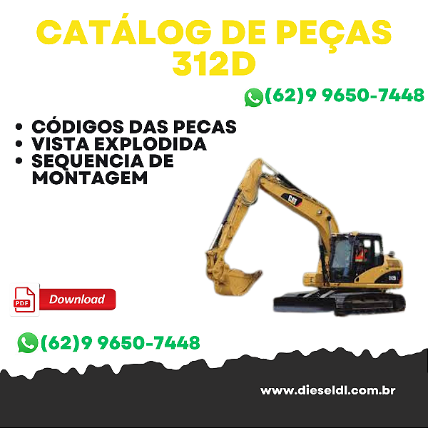 CATÁLOGO DE PEÇAS 312D ESCAVADEIRA  CAT