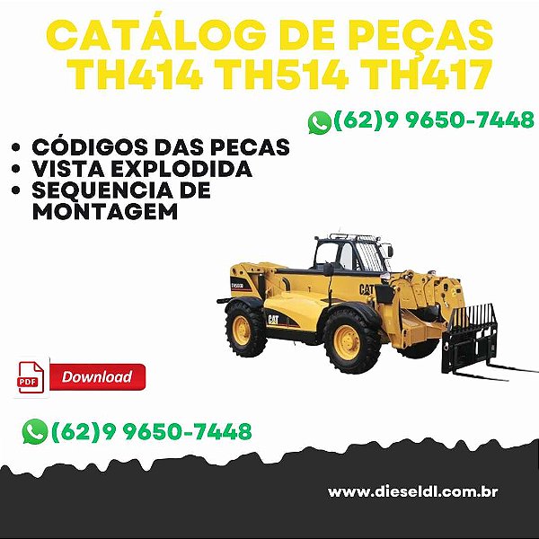 CATÁLOGO DE PEÇAS  MANIPULADOR TELESCOPICO  TH414 TH514 TH417 CAT