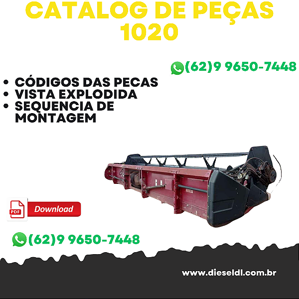 CATÁLOGO DE PEÇAS PLATAFORMA PARA GRÃOS  1020  CASE IH
