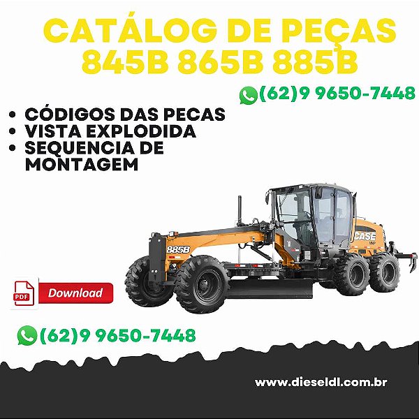 CATÁLOGO DE PEÇAS MOTONIVELADORA 845B 865B 885B CASE