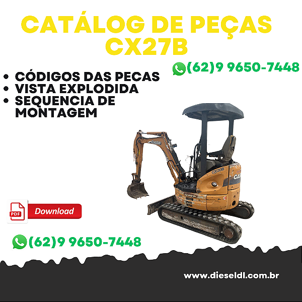 CATÁLOGO DE PEÇAS MINI ESCAVADEIRA CX27B  CASE
