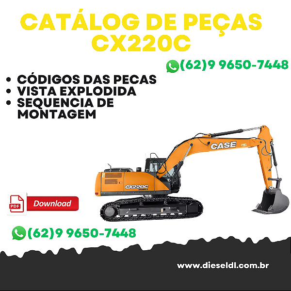 CATÁLOGO DE PEÇAS ESCAVADEIRA CX220C  CASE
