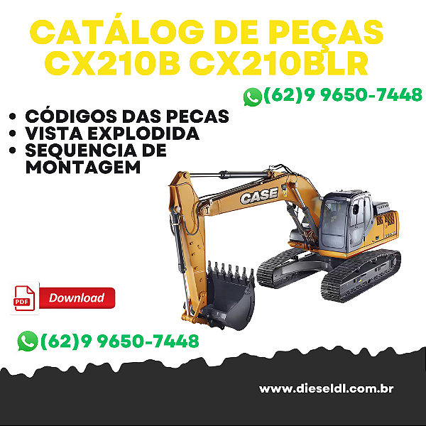CATÁLOGO DE PEÇAS ESCAVADEIRA CX210B CX210BLR SERIE 3 CASE