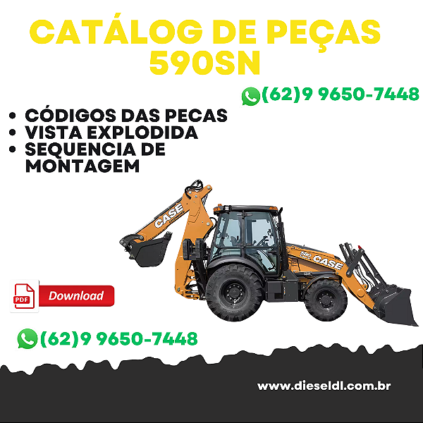 CATÁLOGO DE PEÇAS RETROESCAVADEIRA 580N SN SNWT 590SN SERIE 3 CASE
