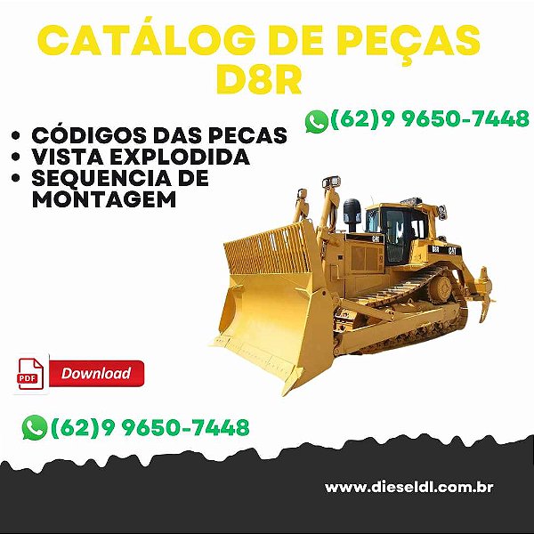 CATÁLOGO DE PEÇAS TRATOR DE ESTEIRA D8R 2001  CAT