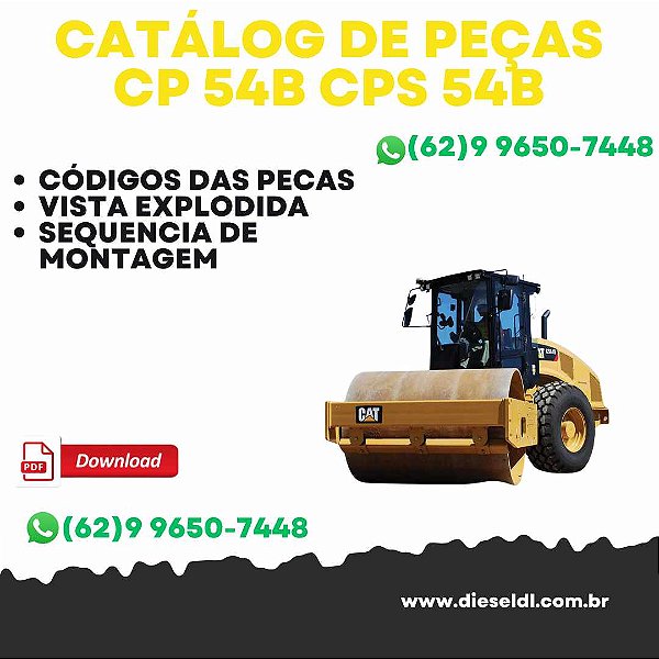 CATALOGO DE PEÇAS CS54B CP54B COMPACTADOR DE SOLO  CAT
