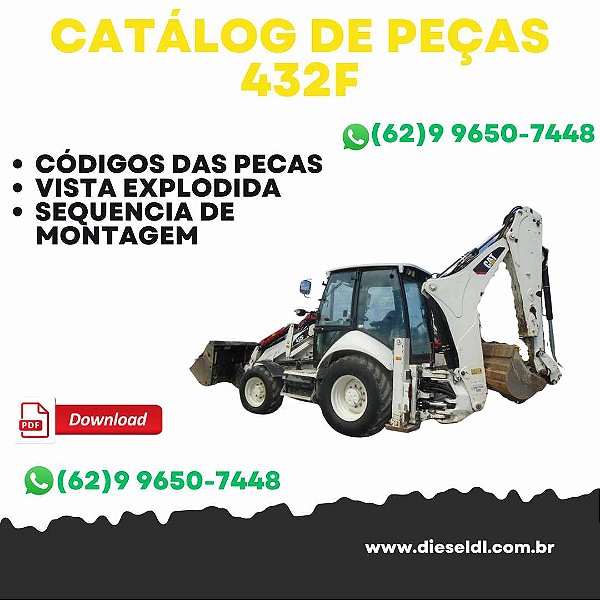 CATÁLOGO DE RETROESCAVADEIRA PEÇAS 432F   CAT