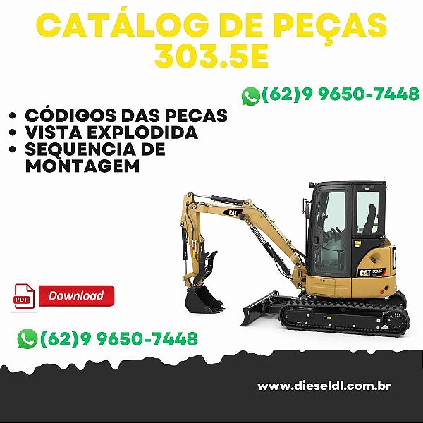 CATÁLOGO DE PEÇAS MINI ESCAVADEIRA 303.5E   CAT