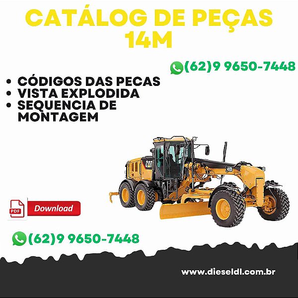CATÁLOGO DE PEÇAS MOTONIVELADORA 14M  CAT